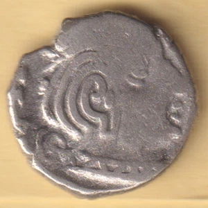 ANCIENT INDIA WESTERN KSHATRAPAS SILVER DRACHMA RARE COIN - Picture 1 of 2