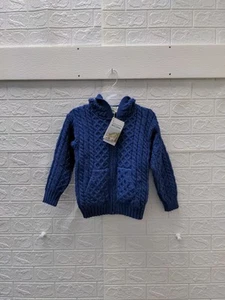 New Aran Crafts Children's Hooded Zip Cardigan With Pockets Sz 6/7Y - Picture 1 of 7