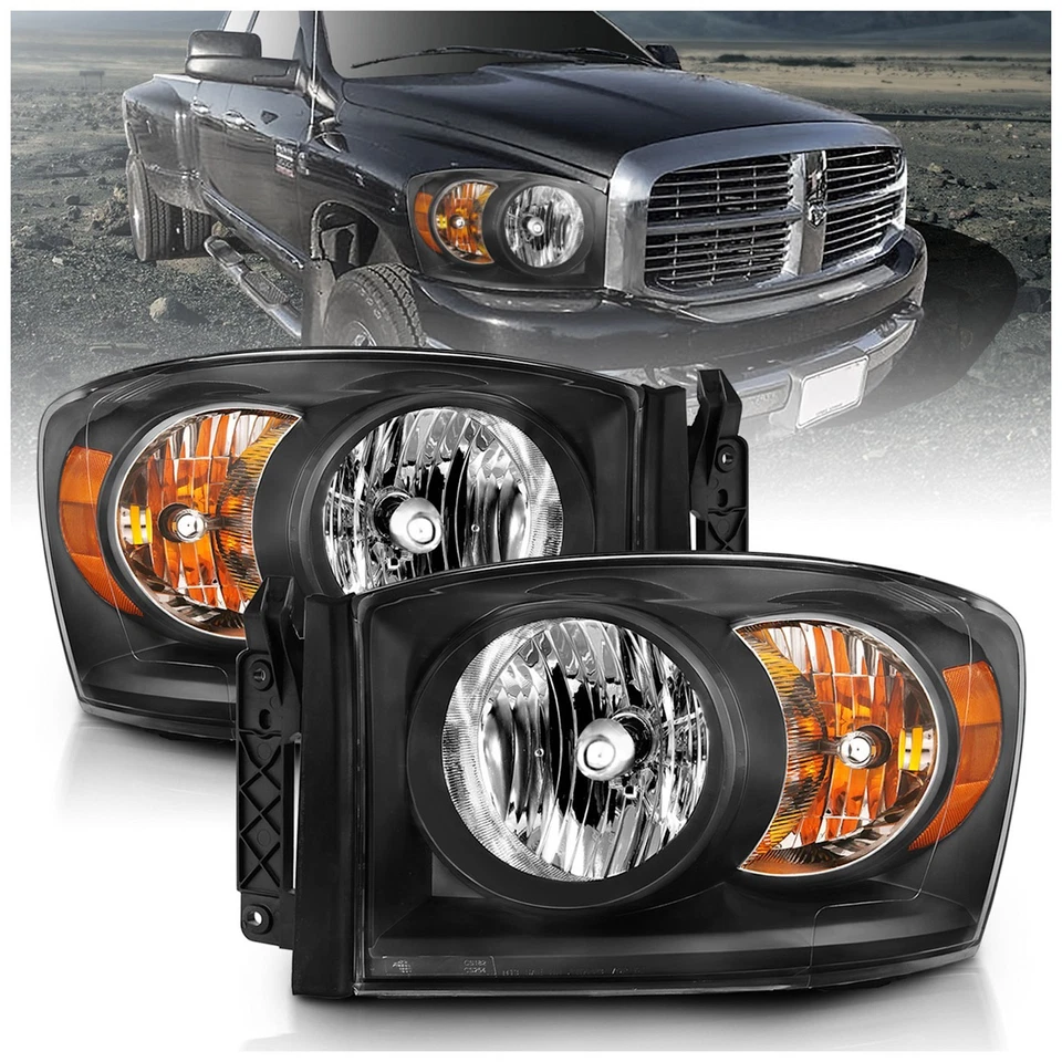 Anzo 111427 Headlights Driving Head lights Headlamps Set of 2 for Ram Truck Pair Foto 1 de 4