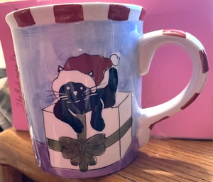 Vintage großer Kaffeebecher Black Cat on a Presant Houseware Inc. 2002 - Bild 1 von 6