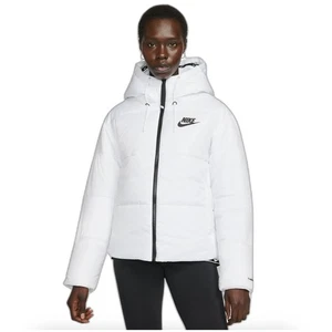 Nike Therma-FIT Repel Jacket Puffer White Full Zip Hooded Water Repellent Small - Picture 1 of 13