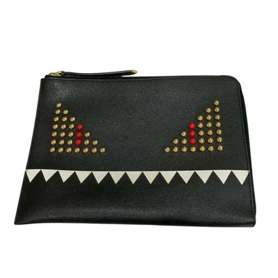 Auténtico bolso clutch Fendi de cuero negro vintage Foto 1 de 4