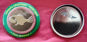 Rare Authentic Nintendo DS Animal Crossing New Leaf Fishing Pinback Button, Neu - Bild 1 von 2