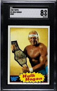 1985 Topps WWF Wrestling Stars #1 Hulk Hogan SGC 8 Rookie RC - Picture 1 of 2