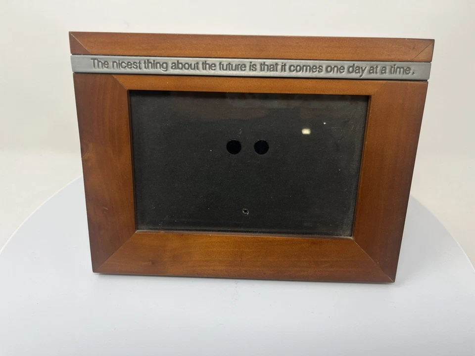 Vintage Rarewoods Picture Frame Pewter Quote …one Day At A Time 4x6 - Image 1 of 4