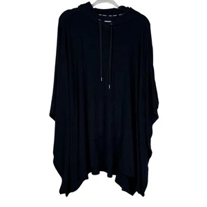 DKNY Sudadera Deportiva Mujer L/XL Negra Poncho Con Capucha Grande Capa Pullover - Imagen 1 de 11