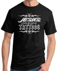 Tatuaje Jesús Camiseta Dios Ropa Cristiano 4 Colores A Elegir Nuevo Jesús Divertido - Imagen 1 de 1