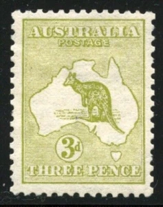 3d Roo Acsc 12E~SG5 DIE1 1ST WMK PALE OLIVE GREEN MLH SUPERB. - Picture 1 of 2