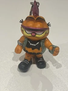 Vintage Garfield Punk Rocker Key Ring Bully West Germany Rare  - Foto 1 di 5