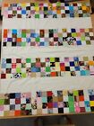 handmade square crazy quilt baby crib lab blanket hand knotted hippos 45 x 37.5"
