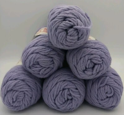 Lot of 6 NEW Skeins Spundola DuPont Acrylic 4 Ply Worsted Weight 3oz Lavender - Image 1 of 4