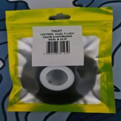 5×TOILET CISTERN  DUAL FLUSH VALVE DIAPHRAGM SEAL & CLIP - Image 1 of 4