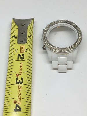 Michael Kors Watch Bracelet Links Case White Ceramic Band 20mm Use Parts T584 - Image 1 of 4