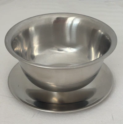 Selandia Denmark Stainless Steel MCM Bowl With Attached Plate - Image 1 of 4