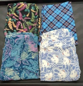 LuLaRoe 4 Pair Multicolored One Size Leggings Excellent Condition Fit Sz 2-10 - Picture 1 of 2