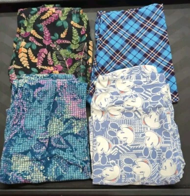 LuLaRoe 4 Pair Multicolored One Size Leggings Excellent Condition Fit Sz 2-10 - Image 1 of 2
