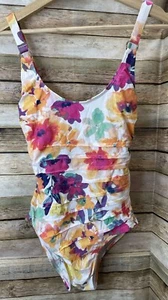 Calvin Klein Swimwear Floral One-Piece Swimsuit - Sz M/L - Picture 1 of 6