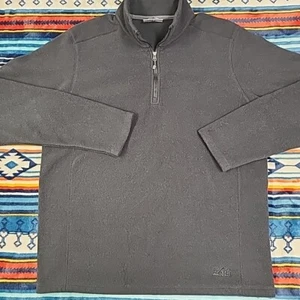 REI Mens Fleece 1/4 Zip Long Sleeve Polyester Pullover Black Large GUC - Picture 1 of 6
