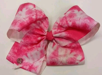 JoJo Siwa Rosa Firma Moño de Pelo Grande Metálico Lunares Animación Accesorio Foto 1 de 4