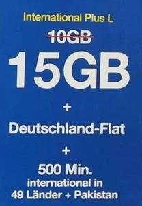 Lyca 15GB Internet & Alllnet Flat & 500 Minuten WELTWEIT "BLITZVERSAND" - Bild 1 von 4