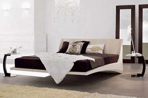 Dwell Skylon King Size Floating bed High Gloss White W148 L210 H120cm RRP £1900 - Picture 1 of 8