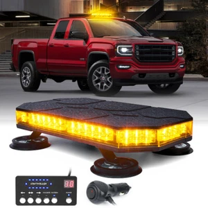 14" Amber Rooftop Strobe Light High Feet Emergency Warning Beacon Running Lamps - Picture 1 of 7