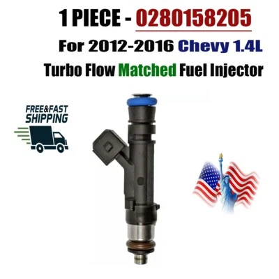 Se adapta a Chevy 2012-2016 1,4 L 0280158205 turbo flujo emparejado inyector de combustible Foto 1 de 4