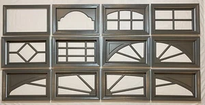 Charcoal Gray Amarr Garage Door Window Kit Short Panel Frame Insert Glass Option - Picture 1 of 45
