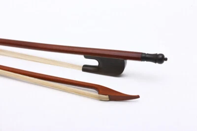 4/4 Violin Bow Brazilwood white  Bow hair Baroque Style Ebony Frog Straight - Image 1 of 4