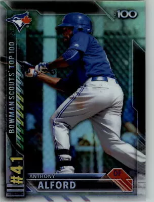 2016 Bowman Chrome Bowman Scouts Top 100 #BTP41 Anthony Alford - NM-MT - Image 1 of 2