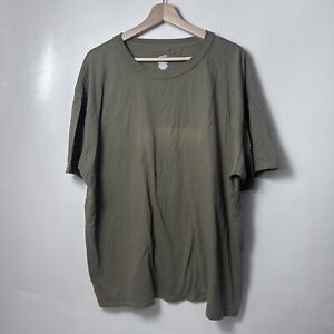 Soffe T Shirt Mens 2X Army Green Made In USA Cotton Vintage Crew Work Uniform