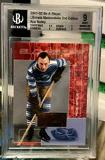 ACE BAILEY BGS 9 GLOVES ARE OFF #/30 MAPLE LEAFS BAP ULTIMATE ITG 2001