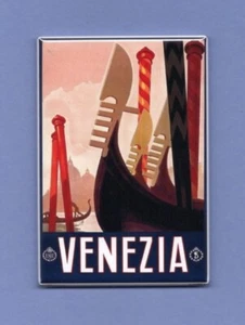VENICE TRAVEL POSTER *2X3 FRIDGE MAGNET* TRIP WORLD VACATION AIRLINES VENEZIA - Picture 1 of 2