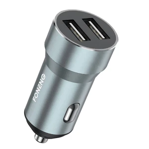Chargeur de Voiture Allume-Cigare Foneng 2x USB 4,8A Universal Kfz Pkw Argent - Photo 1 sur 3