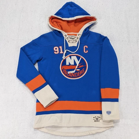 New York Islanders Women's L Large Jersey Tavares 91 Hoodie Hooded Sweatshirt Cover