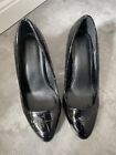 Next Black Extra Wide Fit Court Shoes Heel - Size 6