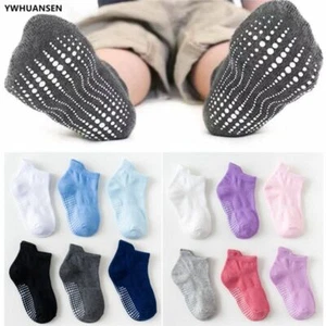 6 Pairs Lot 0 - 6 Yrs Children's Low Cut Ankle Socks W/ Rubber Grip For Boy Girl - Picture 1 of 27