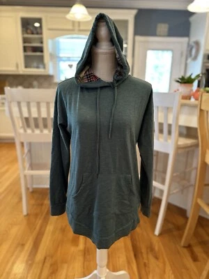 Maurices Green Plaid Lined Hoodie  — 第 1/4 张图片