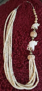 Collar Hueso Joyería Africana Étnico Bohemio Elefante Tribal Tierra Natural Cadera  - Imagen 1 de 1