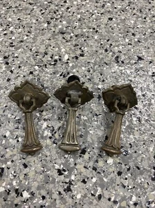 alte Schubladengriffe Knöpfe gestempelt 1916 3er Set selten - Bild 1 von 7