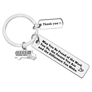 Bus Driver Keychain School Bus Driver Appreciation Gifts Christmas Birthday L... - Picture 1 of 7