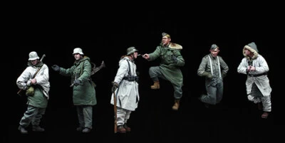 1/35 Resin model WWII German Soldiers 6 Kit Winter Unassembled Unpainted R4041 - Image 1 of 3