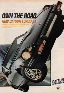 1981 Vintage Print Ad Own the Road New Datsun Turbo-ZX Car Track Times Awesome - Picture 1 of 2