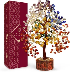Crystal Tree of Life 7 Chakra Healing Crystal Trees for Home Decor, Office Desk - Picture 1 of 12