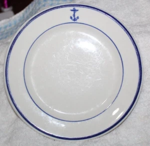 Shenango Navy Anchor China Saucer 6 3/8" - Picture 1 of 2