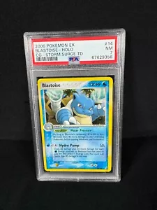 2006 Pokemon Blastoise HOLO CG-Storm Surge TD #14 Blastoise Holo PSA 8 NM-MT - Picture 1 of 6