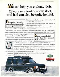 1998 Land Rover Discovery Help You Evaluate 4x4 Vintage Magazine Print Ad/Poster