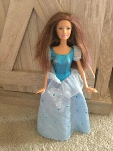 2003 Mattel Teresa Barbie Doll in Princess Cinderella Blue Color Ball Gown Dress - Picture 1 of 24