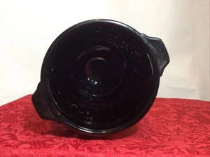 Black Amethyst Art Glass Vase 6 1/2" H Hand painted - Picture 1 of 5
