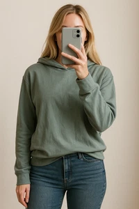 Primark Pullover Hoodie in Green Size S Great Condition - Picture 1 of 6